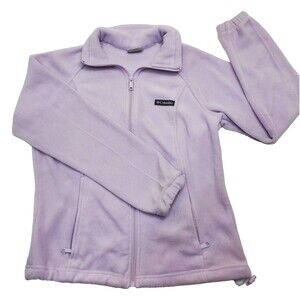 Columbia Fleece Full Zip Up Light Violet Purple Jacket Women Medium